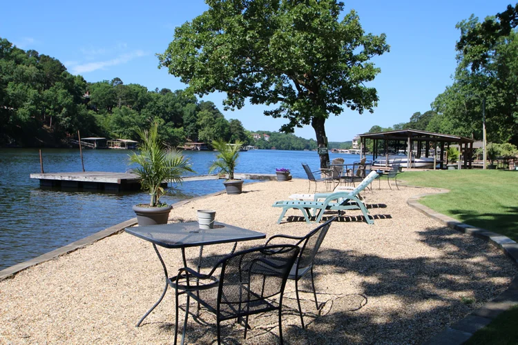 Lake side beach and furniture